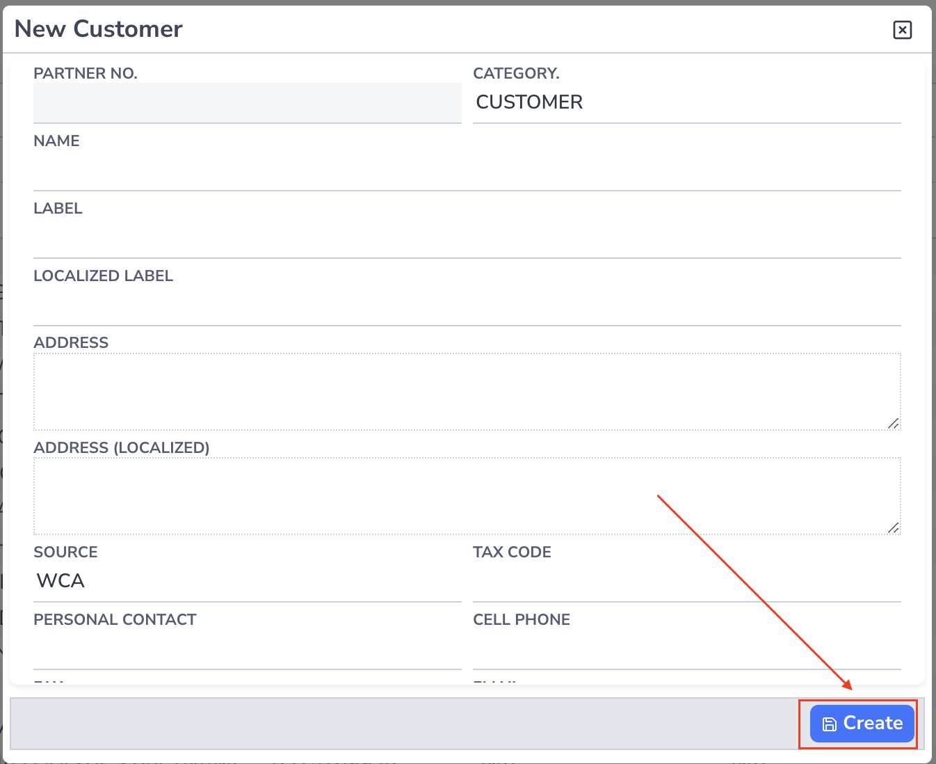 Form Customer